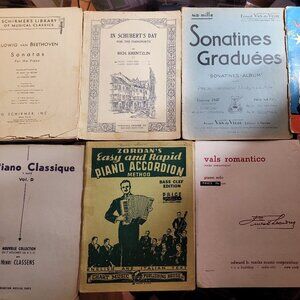 Vintage Piano Sheet Music Lot 8 Beethoven Lecuona Zordan Krentzlin Van de Velde